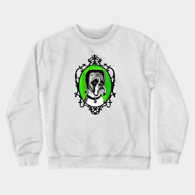 Frankensteins Muttster Crewneck Sweatshirt by Tasmin Bassett Art